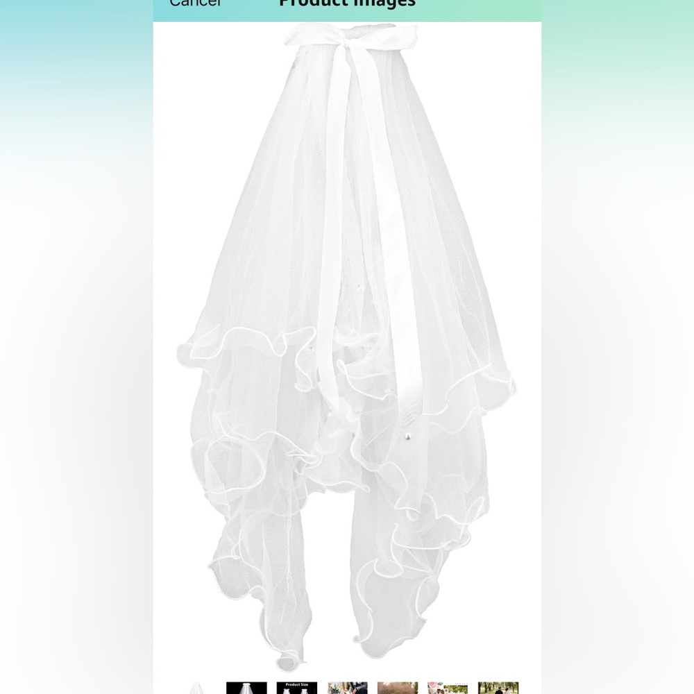 A pair of white clip on pet wedding veils